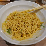 麺庵 利休 - よく混ぜた状態