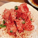 Yakiniku Rakki - 中落ちカルビの塩ダレ。肋骨周辺の肉なので、不味いわけが無い！
