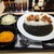 松のや - 料理写真:松のやの本格唐揚げ黒カレー(並盛)790円 ミニポテキャベ80円