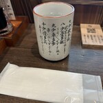 炭火焼和めし処 しんぱち食堂 - お冷や＆おしぼり❗️