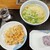 手打の味 小泉 - 料理写真:うどん&小エビのかき揚げ&シソおにぎり