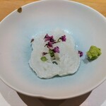 鮨裕 - 水蛸  塩と酢橘あしらい  花穂添え♪塩梅良く甘みが余韻に！