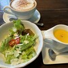 Creperie tsuki - セットドリンクはカフェモカ、冷製スープは人参とさつまいも、サラダも美味しい！