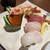 食堂 osushi - 料理写真:寿司盛り合わせ7貫。桜エビやエノキなどもカジュアル感あり食べやすい(*^^*)