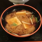 大衆割烹 三州屋 - 銀むつあら煮 870円 の味噌汁