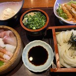 山忠  - 海鮮丼セット＝1580円