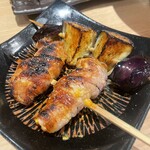 Torimitsukuni - 豚バラしめじ&茄子串