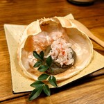 海鮮と釜飯のお店 魚義 - ほぐし身の蟹味噌和え