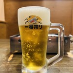 Miudai Monnaka Yakiniku Tecchan - 生ビール