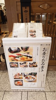 h Tsukiji Sushi Iwa - 店頭の品書