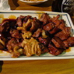 大統領 - もつ焼き盛り合わせ。ばらしました。