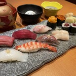 乾山 - 料理写真:特上江戸前握りコース