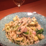 和音 - 牡蠣のクリーム
      ロマネスク、牡蠣、キノコ、そして何より2人の愛情、色々私の口福に満たされてしまうパスタ