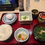 博多の海鮮料理 喜水丸 - 朝の生卵定食６９０円