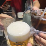 もんじゃ でん - 乾杯