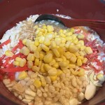 もんじゃ でん - 餅、明太子、コーン