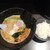 鶏ラーメン TOKU - 料理写真:鶏白湯 醤油ラーメン、半ライス。