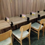 九州鳥若丸 - アクリル板現役のカウンター席