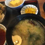 うどん 天ぷら 椿 - だし巻き卵や味噌汁は良かった