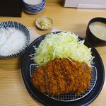 とんかつ 檍 - カタロースかつ定食(ご飯少なめ)