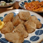 Kanda ya - 大根から揚げと食べかけのナポリタン