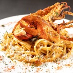 Whole lobster half tail pasta set