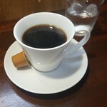 キッチン ブルー グローブ - ホットコーヒーのアップ