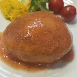 キッチン ブルー グローブ - 醤油から、まん丸なハンバーグ