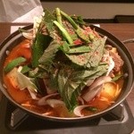韓国料理 プサン - カムジャタン鍋  火にかけた直後
