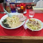 ラーメン かいざん 船橋店 - かいざんラーメン、ネギ丼③