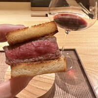 まとい 銀座 - かつサンド(シャトーブリアン）