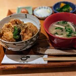 赤坂ごはん 山ね家 - 「牡蠣丼定食」(1,595円) 