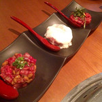 生粋 - ユッケ3種（納豆、豆腐、ノーマル）