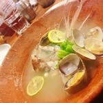 十割蕎麦 やまなか - 桜鯛とあさりの酒蒸し