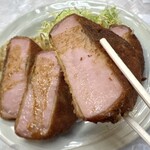 レストランばーく - ハムカツ(4枚)定食