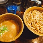 Tsukemen Enji - ベジポタ味玉入りつけ麺 極太胚芽麺