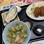 かき小屋 小江戸 - 焼牡蠣A定食　¥1100