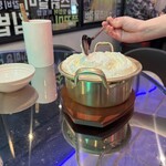 韓国キッチン ヨギヨポチャ - クリームチーズらーめん仕上げ