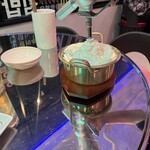 韓国キッチン ヨギヨポチャ - クリームチーズらーめん仕上げ