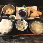 ろばた焼 とみなが - 料理写真:◆ ミックスフライ定食¥500- 
※エビフライ & 白身魚　