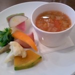イル・チェント平野町 - 野菜のみの前菜とスープ