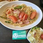 元町珈琲 - トマト1個分の和風スパ¥1020内