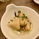 玄海の活魚と糸島直送の食 博多居酒屋 どげん海 - 先程のイカと伊都野菜の天ぷら