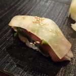 鮨 波やし - ［４回目］〆鯖と千枚漬けの握り