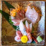 水橋食堂 漁夫 - 2024.4 漁師のお刺身盛り合わせ（1,430円）