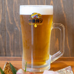 水橋食堂 漁夫 - 2024.4 生ビール キリン一番搾り 1L 大ジョッキ（1,200円）