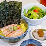 《평일 한정》돗토리현 모모나시가 특제 「홍두근 게 덮밥」