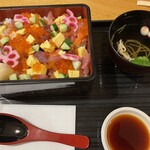 旭川お城の鯉寿し - ランチ海鮮たまて箱1,430円