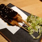 個室と海の台所 虎魚 - 味噌串かつ　680円