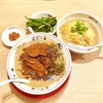 天下一品 - こってり天津飯定食　ラーメンは赤ん5辛